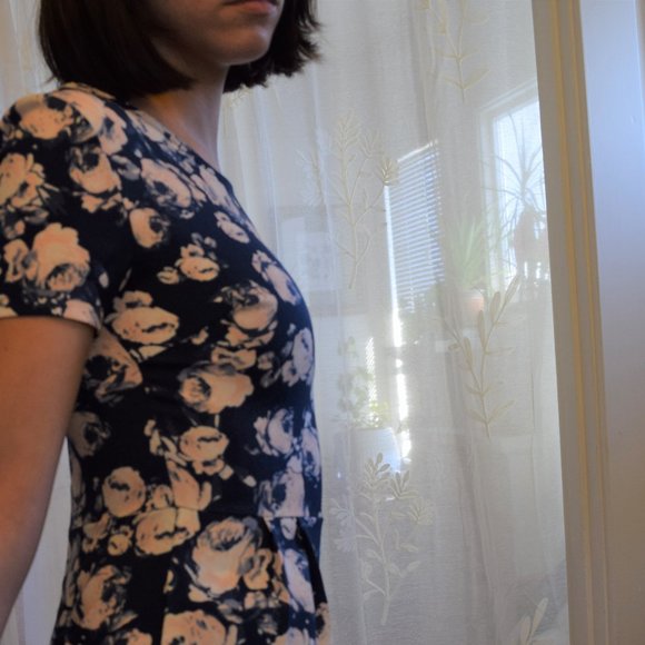 Navy Floral Romper - Picture 2 of 7